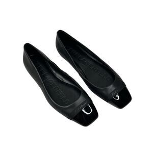 KARL LAGERFELD Paris ZOFIA Black Cap Toe Ballet Flats Womens Size 7.5M New $129